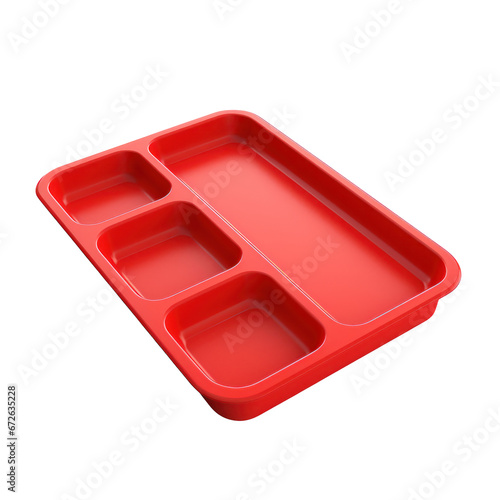 Colourful food tray isolated on transparent background,transparency 