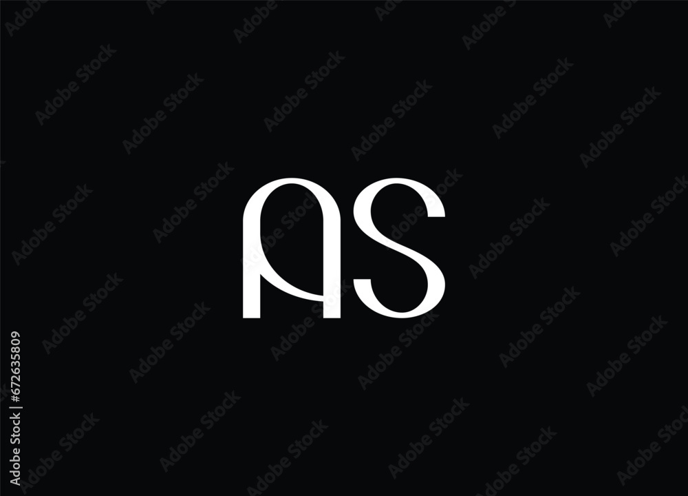 AS letter logo design and monogram logo AS letter logo design and monogram logo