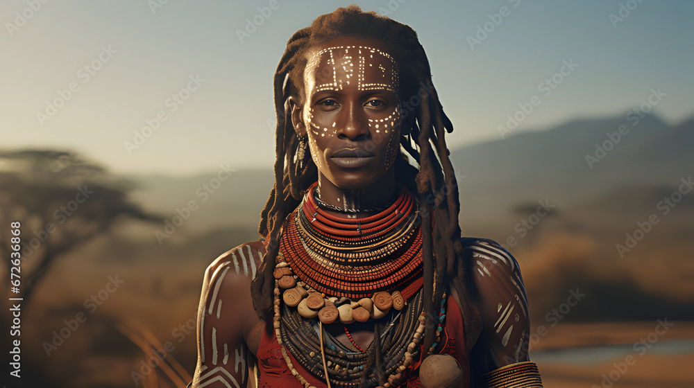Portraits of African. African Man. Portraits of African. African Man.