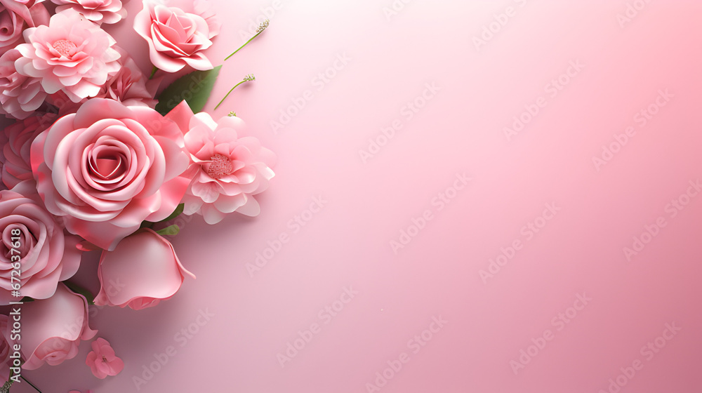 Beautiful Pink copy space background. Copy space background. Floral background. Beautiful Pink copy space background. Copy space background. Floral background.
