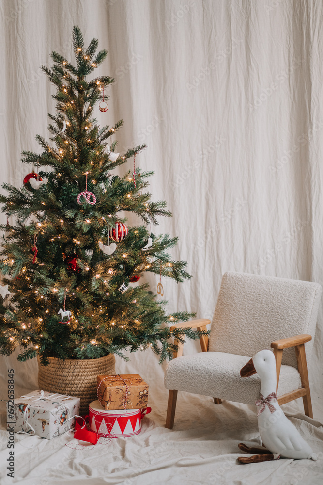 christmas tree with gifts