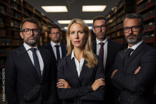 Portrait of Confident professionals, lawyers, bankers, financial expert team