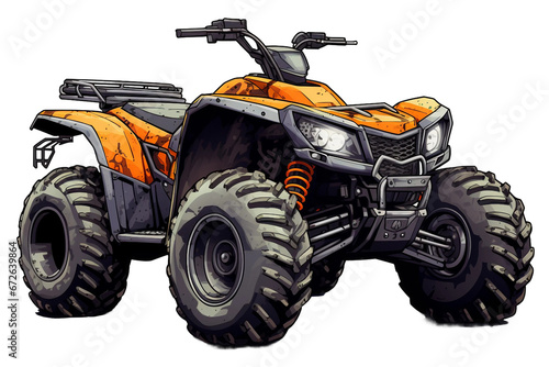 Off Road Vehicle Display Isolated on transparent background