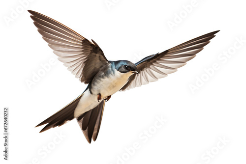 Serenity in Flight Bank Swallow Isolated on transparent background