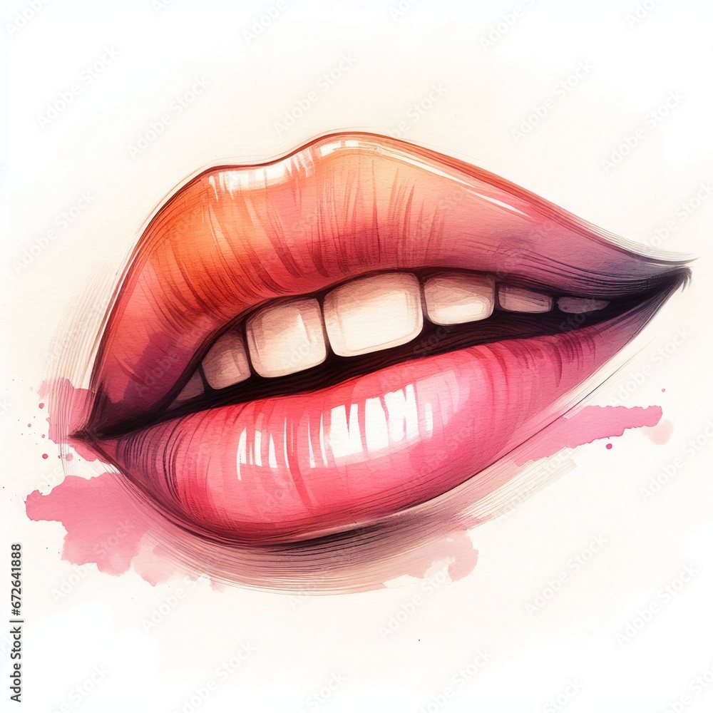 picture of a beautiful smile. Generative AI picture of a beautiful smile. Generative AI