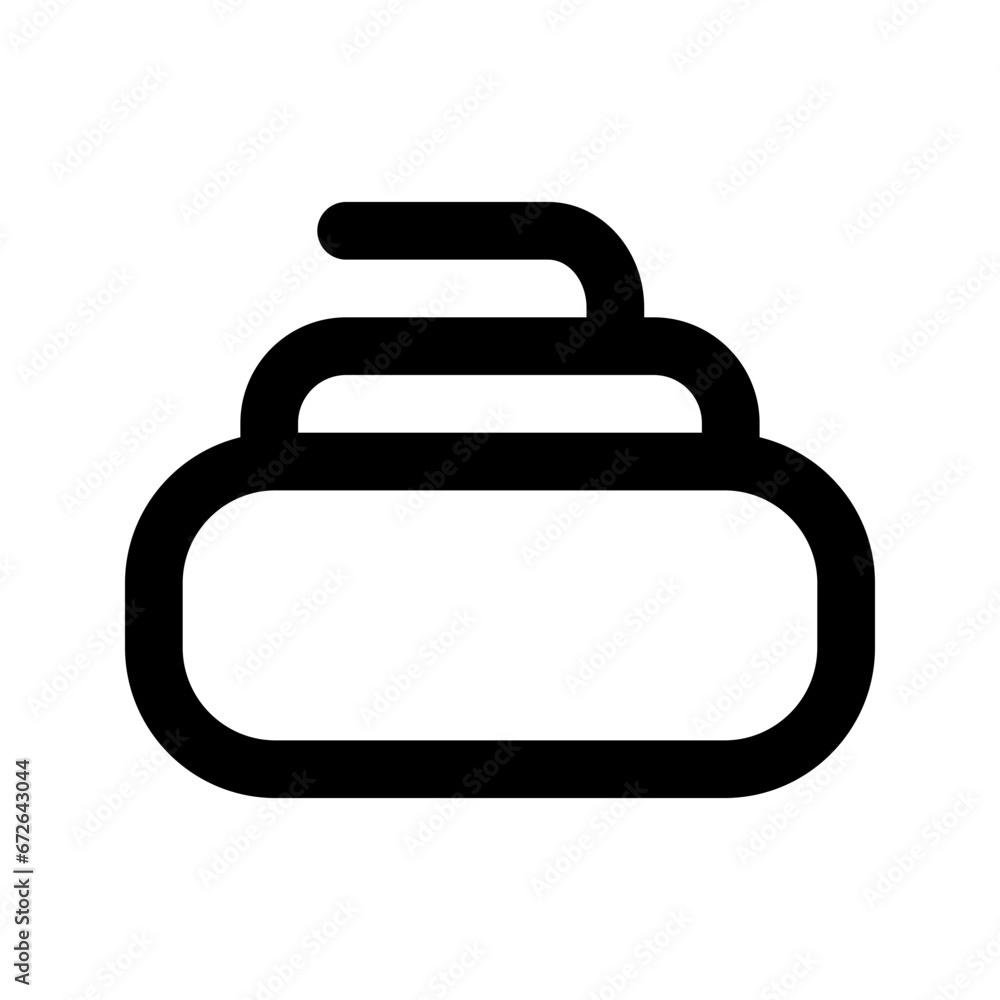 Fototapeta premium curling line icon