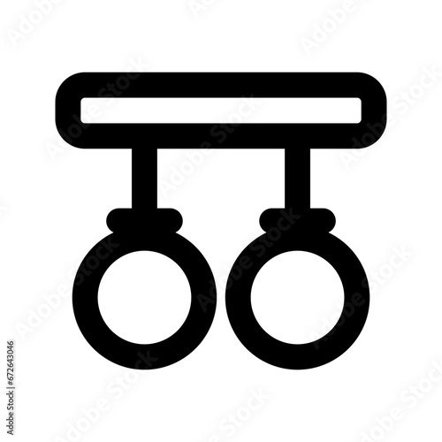 gymnastic rings line icon