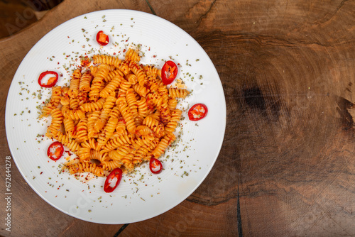 Delicious Italian pasta, Spaghetti, Fettuccine, Macaroni, Fusilli, Bow ties, Penne