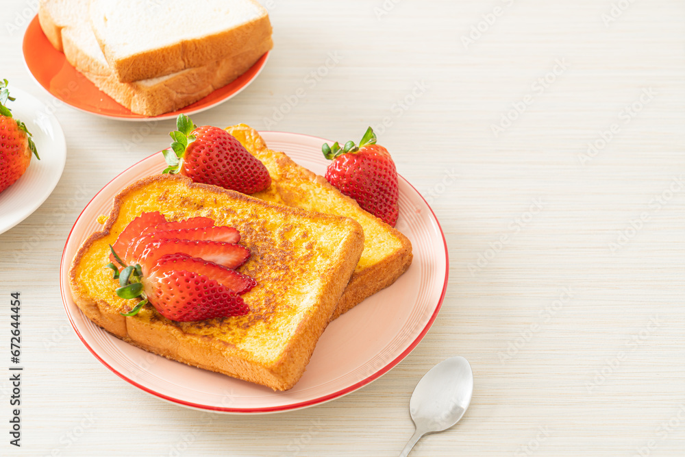 french toast with fresh strawberry french toast with fresh strawberry