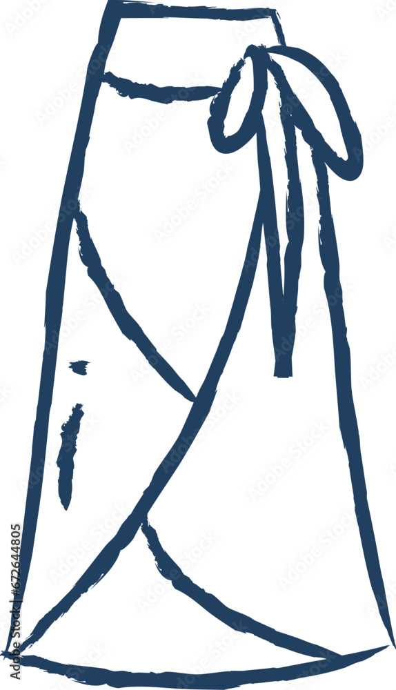 Fototapeta premium Skirt hand drawn vector illustration