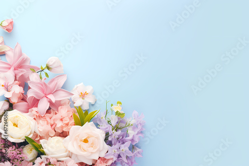 bouquet of flowers background © Siwanart