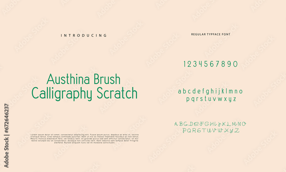 Fototapeta premium Best Alphabet Painting Paint Brush Beauty Script Logotype Font lettering handwritten