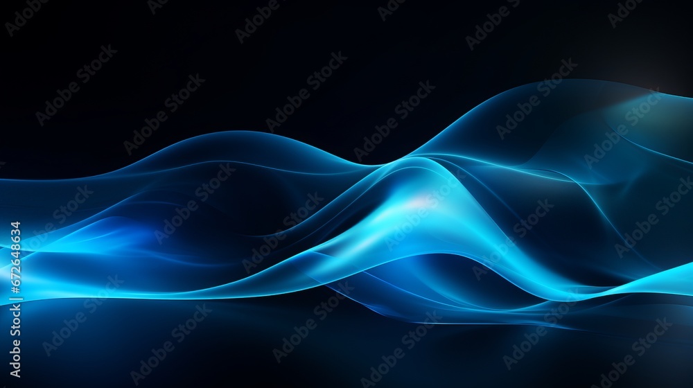 Obraz premium electric waves on black background background.