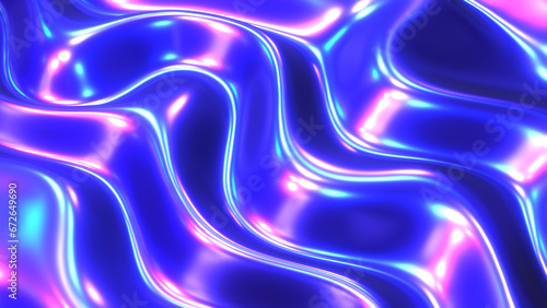 Purple blue shiny background, latex  glossy neon colors lustrous texture pattern wallpaper.
