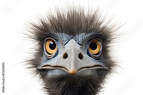 Seamless Wildlife Emu Isolated on transparent background