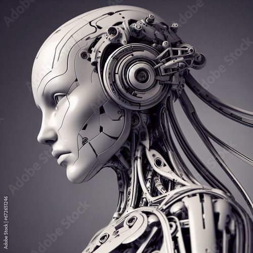 Female robotic head