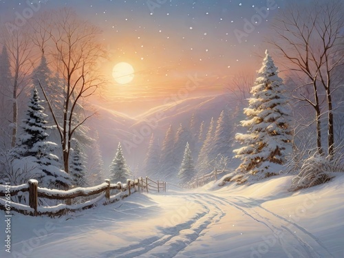 winter landscape with snow © Prokash