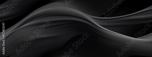 Seamless Black dark gray silver white wave abstract design background, wave, wavy line. Ombre gradient. Noise rough grungy grain brushed metal metallic effect. Matte shimmer.Web banner.Wide.Panoramic