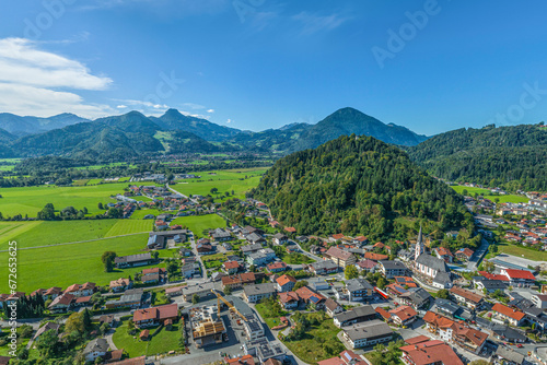Die Gemeinde Niederndorf bei Kufstein im Luftbild
