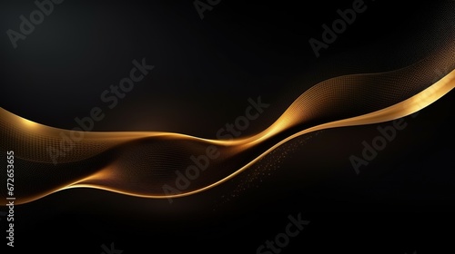 luxury black background with golden line element