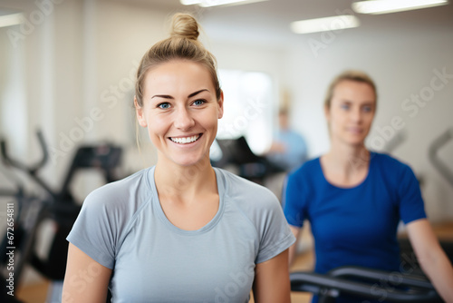 Energetic Woman With a Confident Smile at the Gym Ready for a Workout Session