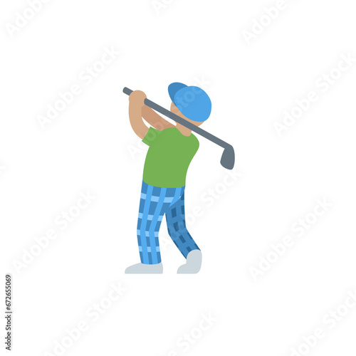 Man  Golfing Medium-Skin
