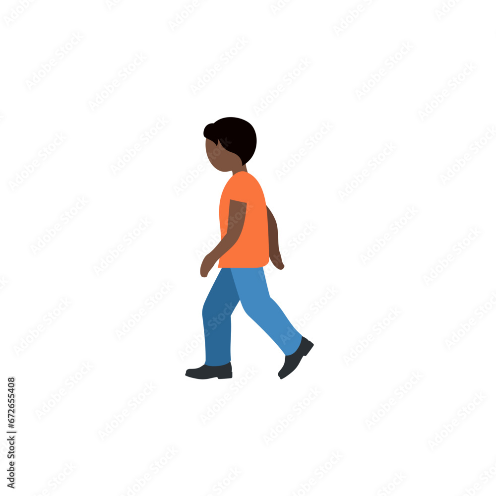 Person Walking Dark-Skin