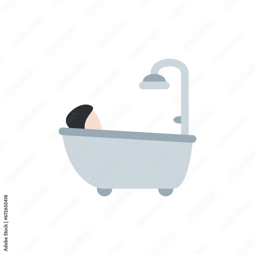 Person Taking Bath Light-Skin Person Taking Bath Light-Skin