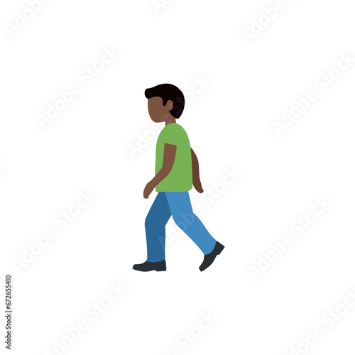 Man Walking Dark-Skin