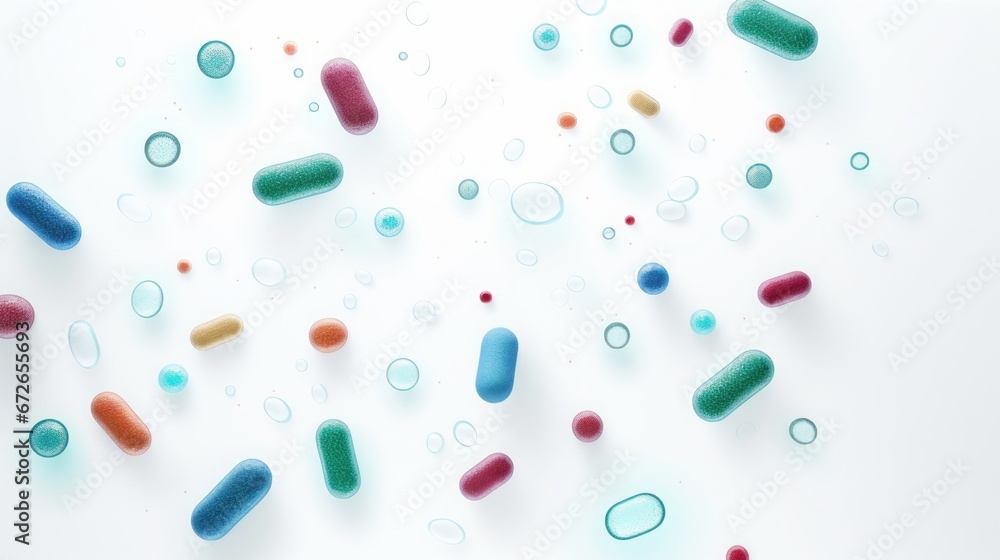bacteria and germs on white background. bacteria and germs on white background.