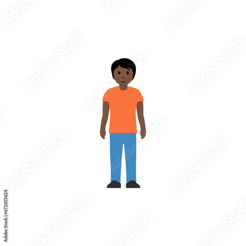 Person Standing Dark-Skin
