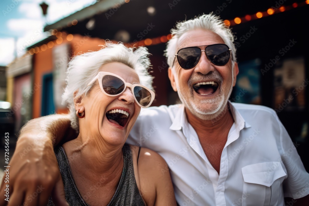 smiling senior couple a healthy relationship