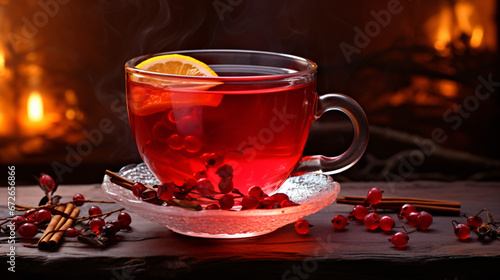 Hot cranberry tea
