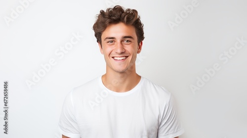 guy smiling on a white background.