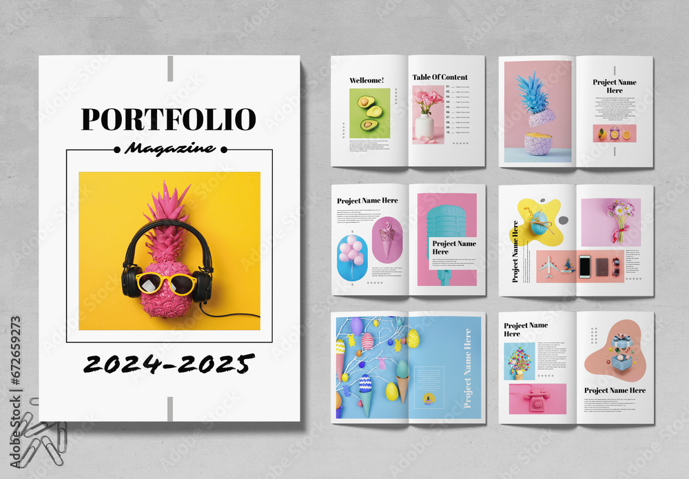Portfolio Magazine Template Stock Template | Adobe Stock