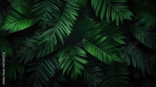 Green leaves fern tropical rainforest foliage plant isolated on transparent background © NI
