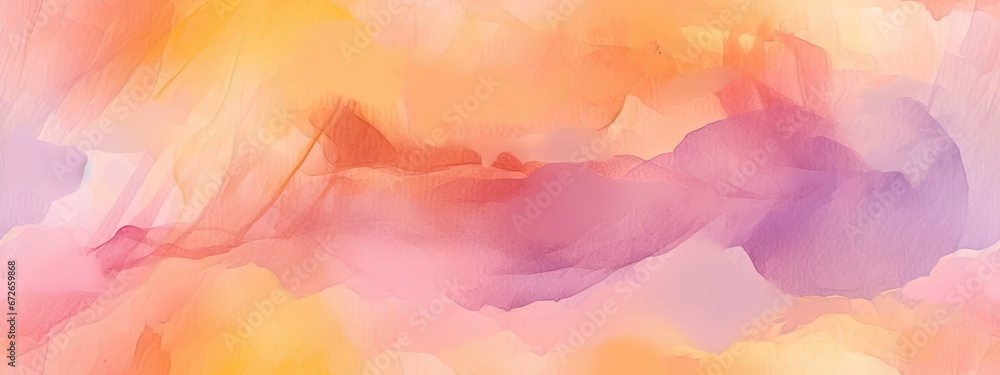 Seamless Purple pink peach coral orange yellow beige white abstract watercolor. Art background. Light pastel pale soft. Design. Template. Mothers day, valentine, birthday.Romantic sky, colorful clouds Seamless Purple pink peach coral orange yellow beige white abstract watercolor. Art background. Light pastel pale soft. Design. Template. Mothers day, valentine, birthday.Romantic sky, colorful clouds