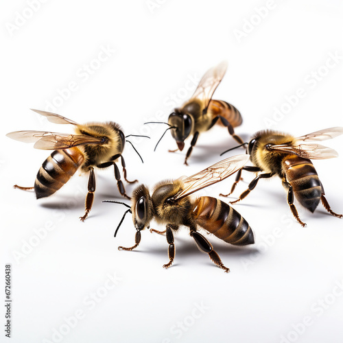 bee on white background