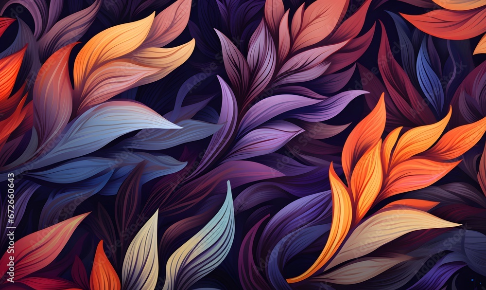 abstract pattern with flowers, Generative AI abstract pattern with flowers, Generative AI