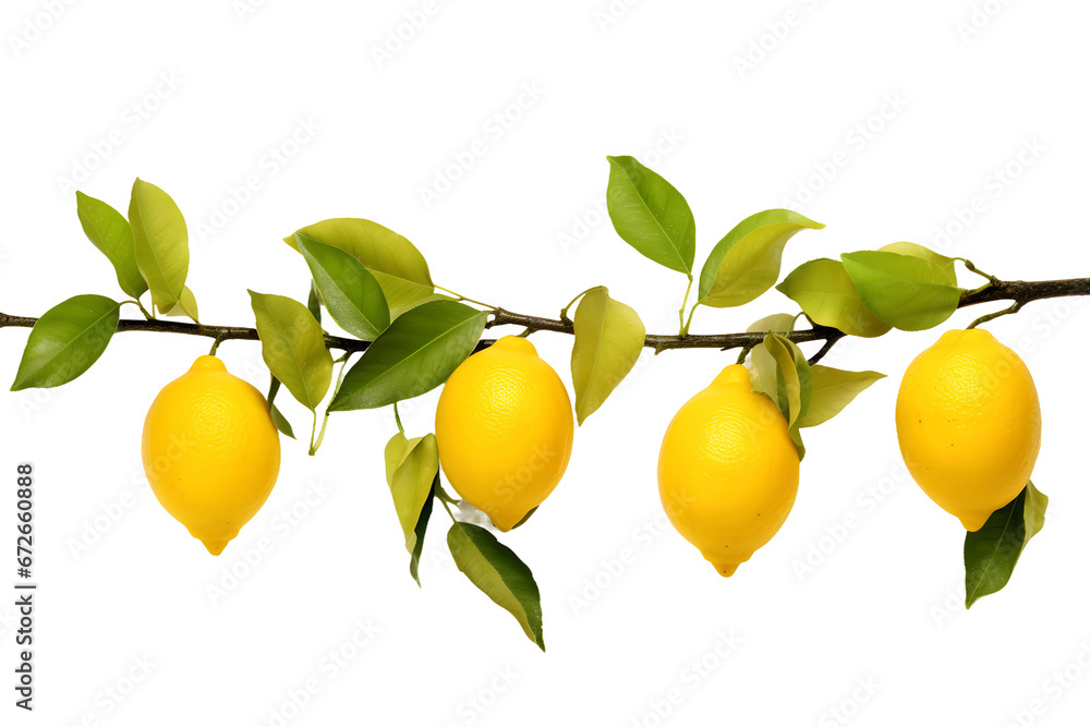 lemon tree branch on transparnt background lemon tree branch on transparnt background