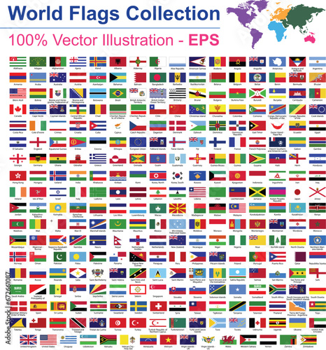 Wallpaper Mural World flags collection, vector illustration Torontodigital.ca
