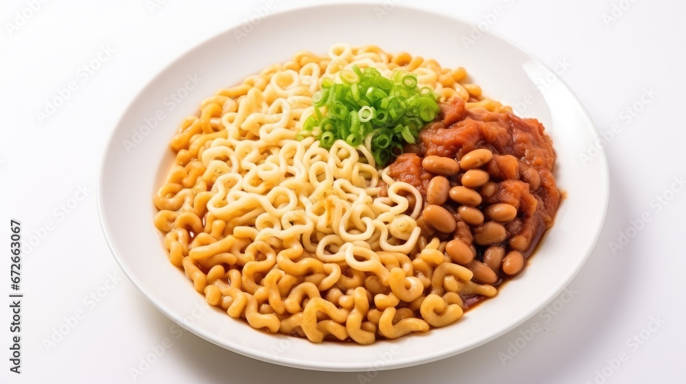 Instant Noodles and Beans Breakfast.
Instant Noodles and Beans Breakfast.