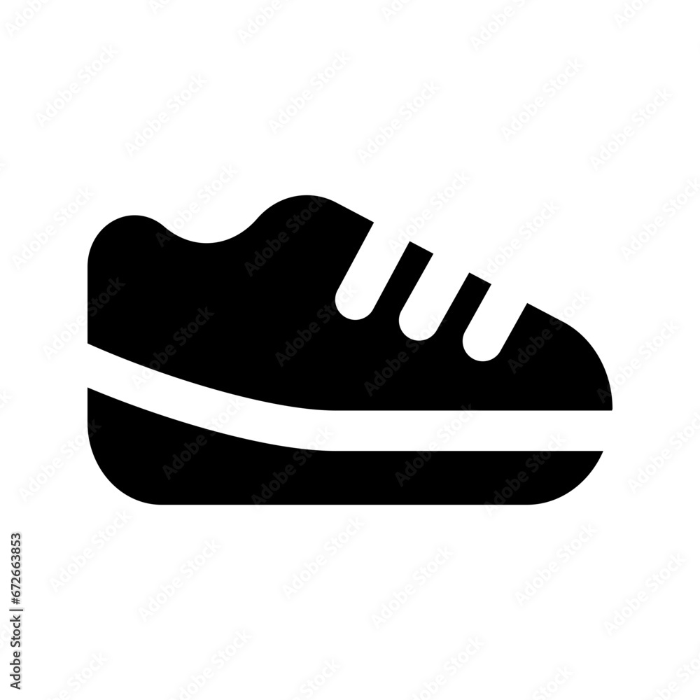 running shoe glyph icon