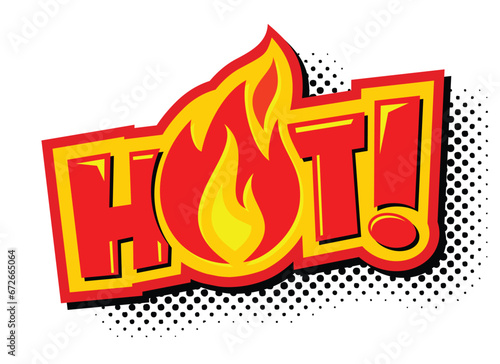 Special fiery Offer, Hot Sale banner or sticker design template, discount tag, best seller. Vector on transparent background