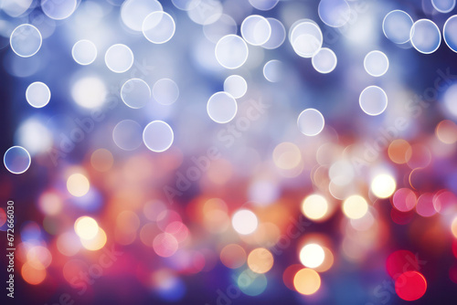 Holiday Glow, Blurred Bokeh Christmas Lights Background
