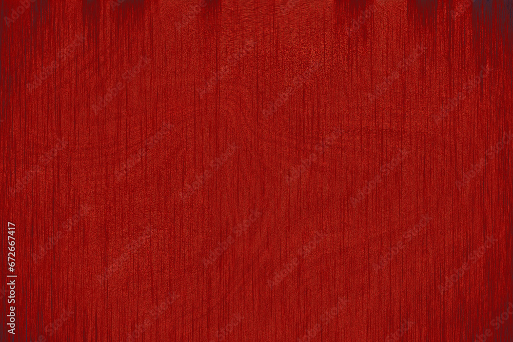 Fototapeta premium Red light texture of wooden boards, background of natural wood surface