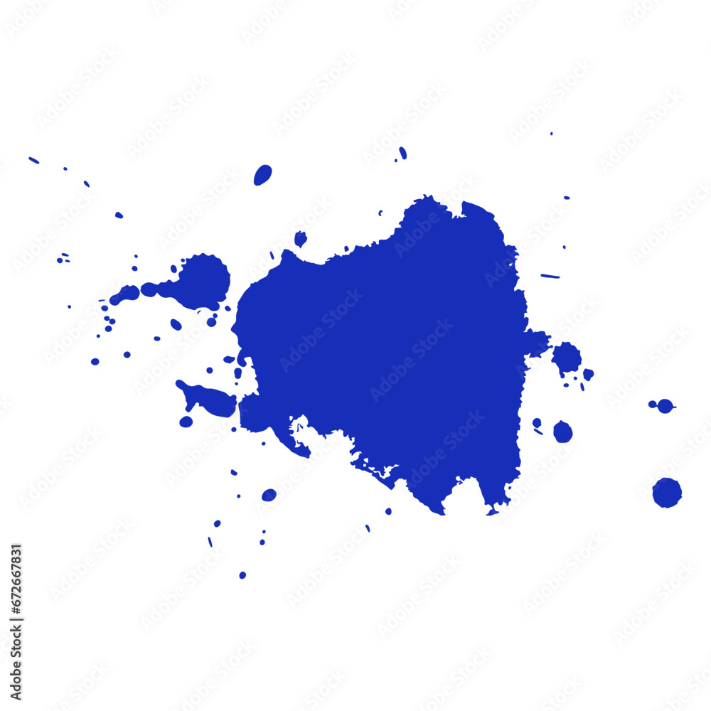 Obraz premium ultramarine blue ink splash brush drop