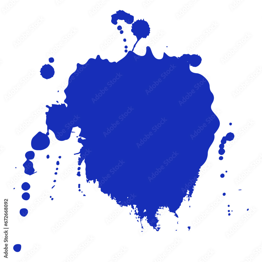 Fototapeta premium ultramarine blue ink splash brush drop