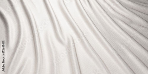 White silk texture. Draped fabric. luxury background © VERSUSstudio