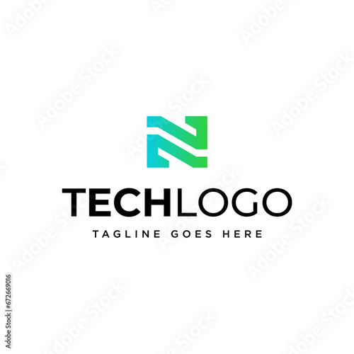 n letter modern logo vector icon
